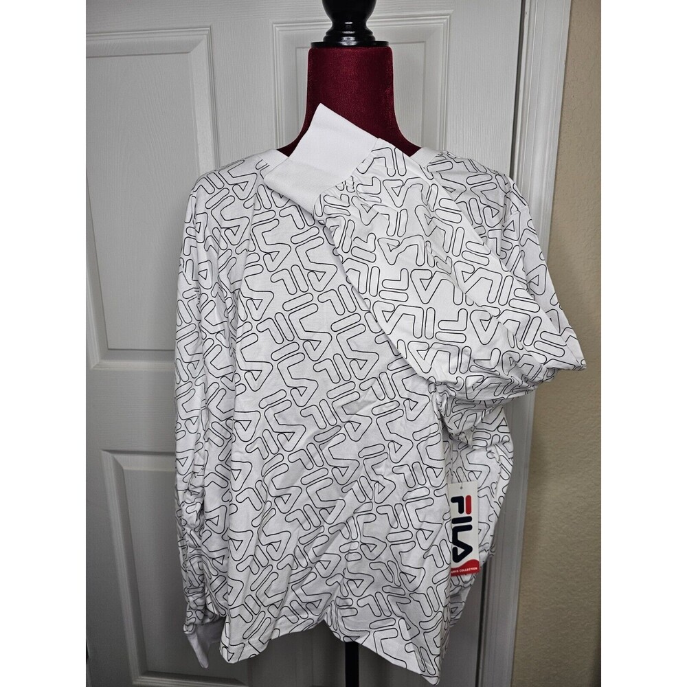 Fila Curve Fly Girl Crew Neck Long Sleeve Womens  Plus Size 4X Top Shirt